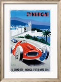 Le Grand Defi Monaco, 18 Mars, 1990 Lámina giclée enmarcada por Pierre Fix-Masseau