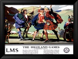 LMS, The Highland Games Estampe encadrée par Christopher Clark