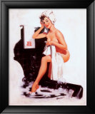 Pin-Up Girl with Towel Plakater av Joyce Ballantyne Pin-Up Girl with Towel Plakater av Joyce Ballantyne