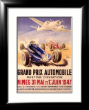 Reunión del Gran premio automovilístico Lámina giclée enmarcada por Geo Ham Reunión del Gran premio automovilístico Lámina giclée enmarcada por Geo Ham