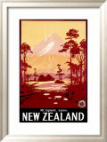 Mount Egmont, New Zealand Lámina giclée enmarcada Mount Egmont, New Zealand Lámina giclée enmarcada