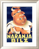 Naranja Bilz Lámina giclée enmarcada