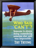 Try Trying Success Framed Giclee Print