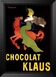 Chocolat Klaus Estampe encadrée par Leonetto Cappiello