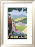 St. Honoré les Bains Estampe encadrée par Roger Broders