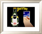 Perrier Advertisement Lámina giclée enmarcada