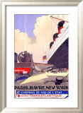 Paris-Havre-New York Lámina giclée enmarcada por Albert Sebille