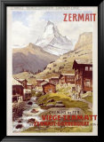 Schweizer Alpen, Zermatt, Matterhorn Gerahmter Giclée-Druck von Anton Reckziegel