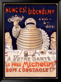 Le Pneu Michelin, Nunc Est Bibendum Framed Giclee Print