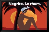 Negrita Le Rhum Estampe encadrée par Bernard Villemot