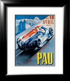 Grand Prix Automobile de Pau, 1949 Innrammet Giclee-trykk av Andre Bermond Grand Prix Automobile de Pau, 1949 Innrammet Giclee-trykk av Andre Bermond