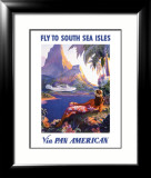 South Sea Isles via Pan Am Lámina giclée enmarcada por Paul George Lawler