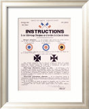 WWI, Aircraft Instruction Lámina giclée enmarcada WWI, Aircraft Instruction Lámina giclée enmarcada