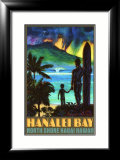 Hanalei Bay North Shore Kauai Framed Giclee Print by Rick Sharp