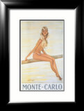 Monte-Carlo Estampe encadrée par Jean-Gabriel Domergue
