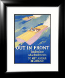 Out in Front Indrammet giclee-tryk af Frank Mather Beatty