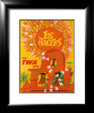 Los Angeles, Fly TWA Jets Framed Giclee Print by David Klein