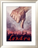 Londra Facist Italian Propoganda Poster Lámina giclée enmarcada