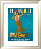 Hawaï en clipper Estampe encadrée par Atherton 