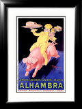 Jambons, saucissons, salaisons, conserves Alhambra Estampe encadrée par Henry Le Monnier