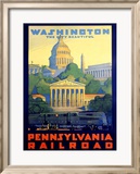 Pennsylvania Railroad, Washington D.C. Framed Giclee Print by Grif Teller
