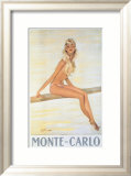 Monte-Carlo Framed Giclee Print by Jean-Gabriel Domergue