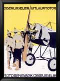 WWI, German Oberursel Aircraft Aviation Gerahmter Giclée-Druck