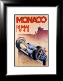 Grand Prix de Monaco, 1948 Lámina giclée enmarcada por George Mattei