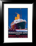 Norddeutscher Llyod Bremen Framed Giclee Print by H.h. Rodmel