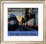 New York Central System, Along the Water Level Route Lámina giclée enmarcada por Leslie Ragan