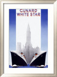 Cunard Line, White Star Lámina giclée enmarcada por A. Roquin