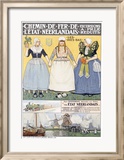 Chemin de Fer de l'Etat Framed Giclee Print by Henri Cassiers