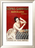 Sopas Garriga, Barcelona Lámina giclée enmarcada por Leonetto Cappiello