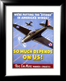 WWII, So Much Depends on Us! Lámina giclée enmarcada