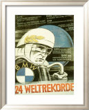 BMW Weltrekorde Motorcycle, c.1934 Lámina giclée enmarcada BMW Weltrekorde Motorcycle, c.1934 Lámina giclée enmarcada