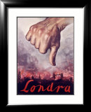 Londra, Italian Fascist Propaganda Indrammet giclee-tryk