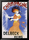 Champagne Delbeck Reims Estampe encadrée par Leonetto Cappiello