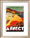 Annecy La Plage Kunstdrucke von Robert Falcucci