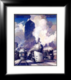 New York, Central Railroad Lámina giclée enmarcada por Leslie Ragan