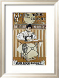 White Machines a Coudre Lámina giclée enmarcada
