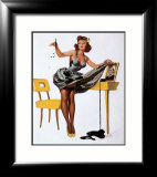 Fille sexy avec des tâches d'encre Affiches par Joyce Ballantyne
