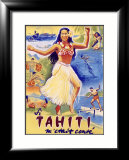 Tahiti Wahine Hula Dance Travel Poster Lámina giclée enmarcada Tahiti Wahine Hula Dance Travel Poster Lámina giclée enmarcada