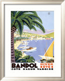 Bandol Estampe encadrée par Roger Broders