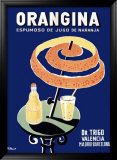 Orangina Lámina giclée enmarcada