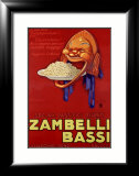 Zambelli: Bassi Lámina giclée enmarcada por Achille Luciano Mauzan