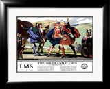LMS, The Highland Games Estampe encadrée par Christopher Clark