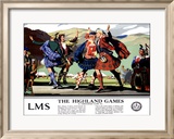 LMS, The Highland Games Estampe encadrée par Christopher Clark