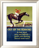 Out of the Running Indrammet giclee-tryk