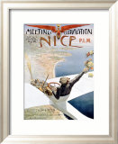 Meeting Aviation Innrammet Giclee-trykk av Charles Leonce Brosse