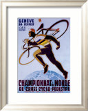 Championnat du Monde de Cross Cyclo-Pedestre Indrammet giclee-tryk af Noel Fontanet Championnat du Monde de Cross Cyclo-Pedestre Indrammet giclee-tryk af Noel Fontanet